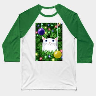 White Christmas Baseball T-Shirt